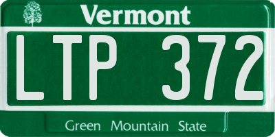 VT license plate LTP372