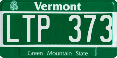 VT license plate LTP373