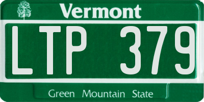 VT license plate LTP379