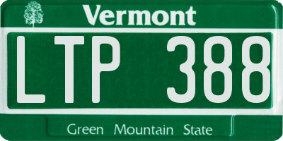 VT license plate LTP388