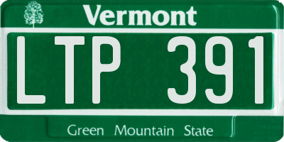 VT license plate LTP391