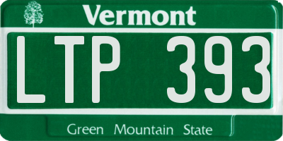 VT license plate LTP393