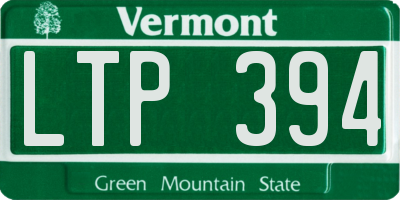 VT license plate LTP394