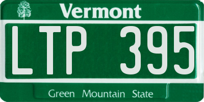 VT license plate LTP395