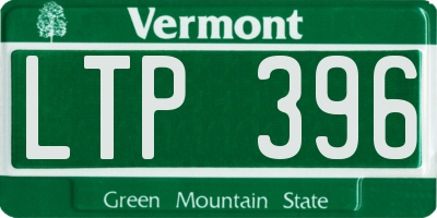 VT license plate LTP396