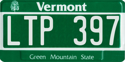 VT license plate LTP397