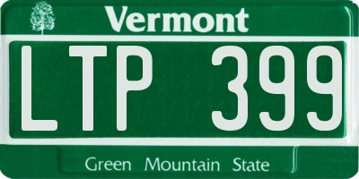 VT license plate LTP399