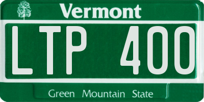 VT license plate LTP400