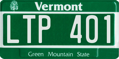 VT license plate LTP401