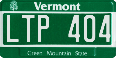 VT license plate LTP404