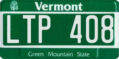 VT license plate LTP408