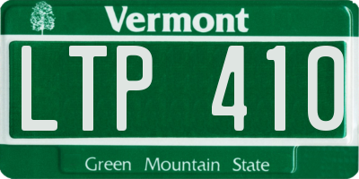 VT license plate LTP410
