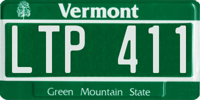 VT license plate LTP411