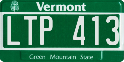 VT license plate LTP413