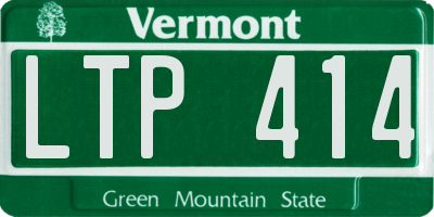 VT license plate LTP414