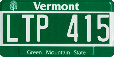 VT license plate LTP415