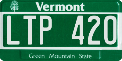VT license plate LTP420