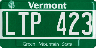 VT license plate LTP423