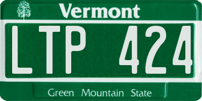 VT license plate LTP424