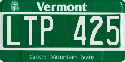 VT license plate LTP425