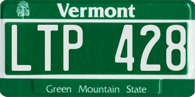 VT license plate LTP428