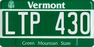 VT license plate LTP430