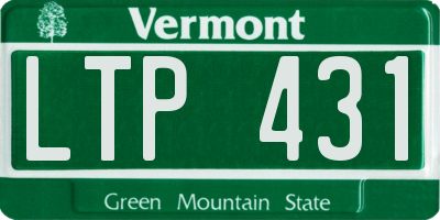 VT license plate LTP431