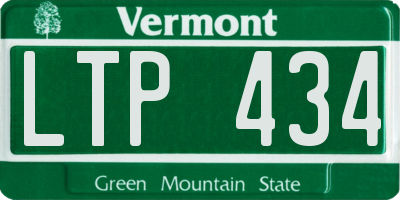 VT license plate LTP434