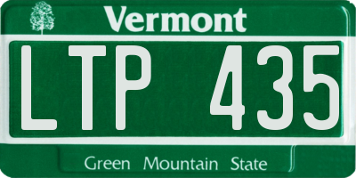VT license plate LTP435