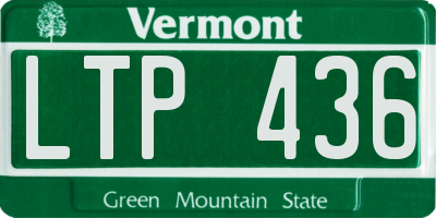 VT license plate LTP436