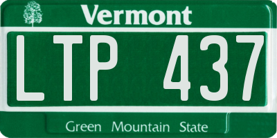 VT license plate LTP437