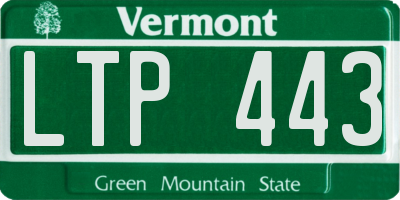 VT license plate LTP443