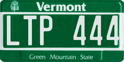 VT license plate LTP444