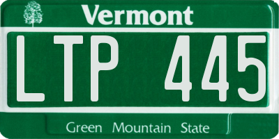 VT license plate LTP445