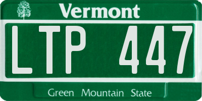 VT license plate LTP447