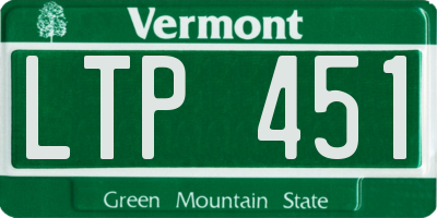 VT license plate LTP451