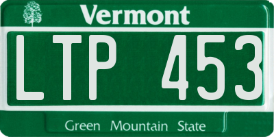 VT license plate LTP453