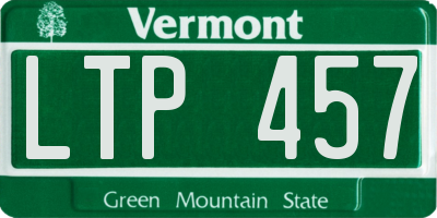 VT license plate LTP457