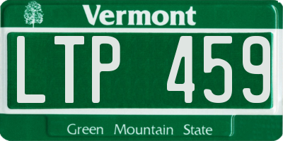 VT license plate LTP459