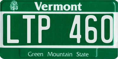 VT license plate LTP460