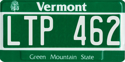 VT license plate LTP462