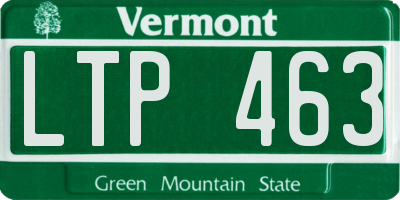 VT license plate LTP463