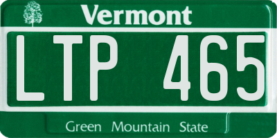 VT license plate LTP465