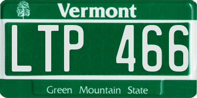 VT license plate LTP466