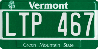 VT license plate LTP467