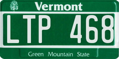 VT license plate LTP468