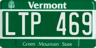 VT license plate LTP469