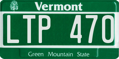 VT license plate LTP470