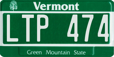 VT license plate LTP474
