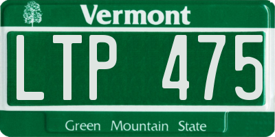 VT license plate LTP475